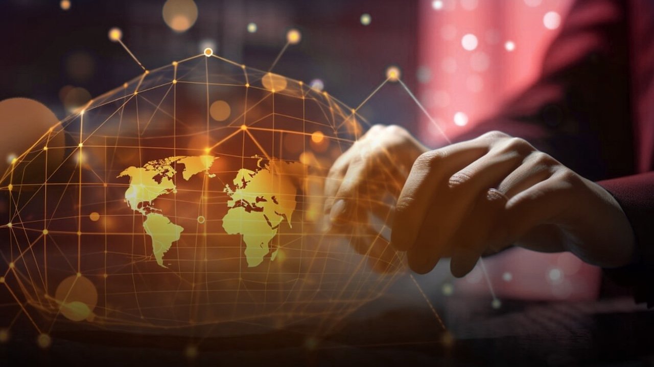 smart data globe in a hand